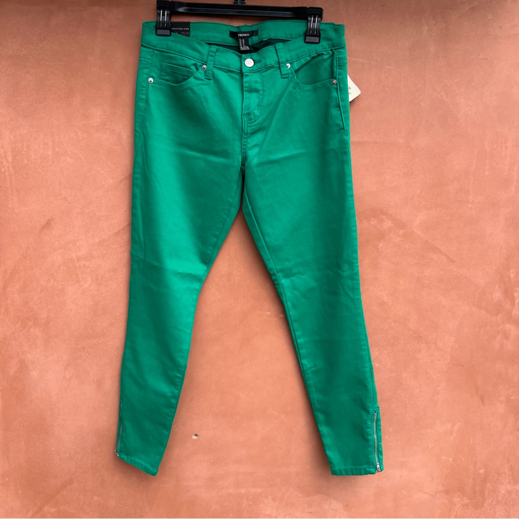 Forever 21 Teal Denim Pants